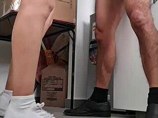 Argentinian nataly ninfomana gets cute ass fucked in kitchen with miniskirt on