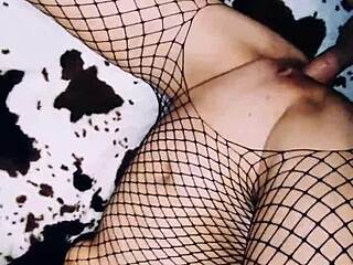 He knew she'd ask for climax with her eyes in bent over stockings action