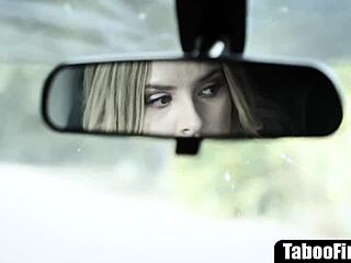 Fake Driving Instructor Tempts Blonde Teen Into Outdoor Rough Encounter