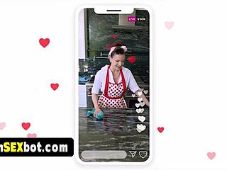 60s Retro Housewife Performs Sexy Cam Show Leading To Quick Doggystyle Fuck