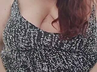 Can big BBW Natasha Moneta hold back while peeing everywhere?