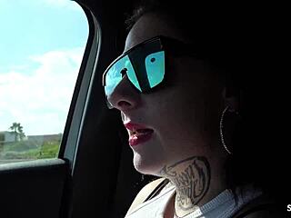 Curvy Black Hair Girl With Big Natural Saggy Tits Picked Up For Risky Public Beach Fuck By Old German Stranger!