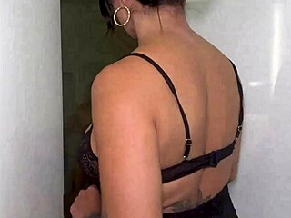 hey check this hot milf latina with round tits licking curvy blonde's huge ass and wet pussy in steamy bathroom lesbian fuck
