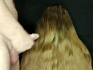 Cumshot on Stepmom's Long Hair and She Loved It