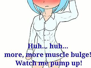 Watch Fubuki's Muscles Grow Huge As She Rips Her Bra And Shorts In This Sexy Hentai Scene!