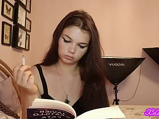 Mistress xo bunny smokes while dominating and ignoring you in homemade femdom play