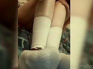 Horny European Redhead with Puffy Nipples Teases in Panties