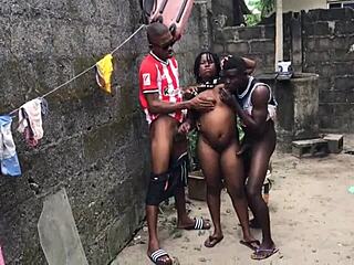 Why couldn't she resist fucking those two huge cocks from the hood in wild amateur action?