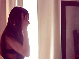 Sweet Brunette Kerry Cherry Tempts Boyfriend into Passionate Riding and Cumshot?