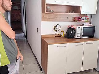 risky sex banging with my cuckold's best friend while he's in the bath as brazilian brunette housewife