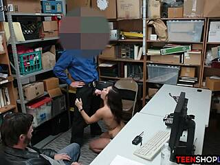 Shoplifting teen sucks and fucks to avoid felony charges