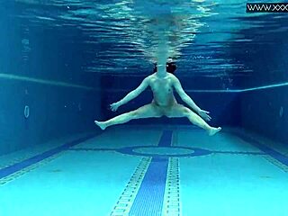 Why is cute shy Czech teen Lady Dee swimming so provocatively?