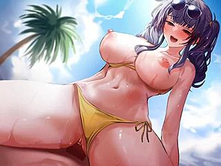 azur lane pola engages in intense sex leading to a creampie finish in this hentai scene with big tits.