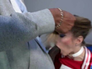 Handcuffed Whore Cory Chase Dressed as Harley Quinn Takes Intense Blowjob and Hairy Pussy Fucking