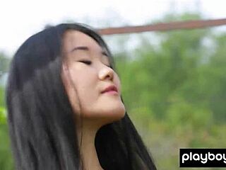 Petite Naked Asian Babe Katana Reveals Exotic Shaved Pussy In Outdoor Striptease With Deep Emotion