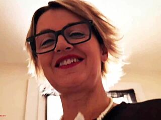 blonde housewife karina looks innocent but takes kitchen anal creampie