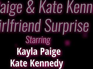 Horny blonde Kate Kennedy fingers and licks busty milf Kayla Paige's hairy pussy in intense lesbian action.