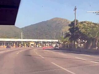 Uber Driver Gets Blowjob While Driving from Whore with Cum on Tits and Gaping Asshole in Pov Fucking