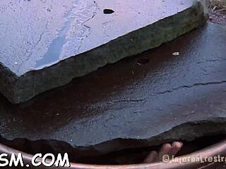 Sadomasochism Game With Bound Couple In Rough Doggystyle Fucking And Blowjob