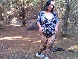 What Happens When Beautiful BBW with Huge Ass Gets Fucked in Woods?