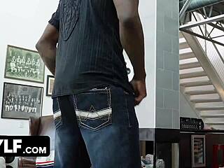 Are you ready for this cuffed and blindfolded milf in sexy pink lingerie getting a big black cock for her birthday from her hubby?