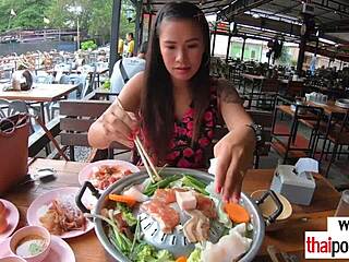 Amateur thai teen 18+ polly with big boobs helping to her european bf 😘