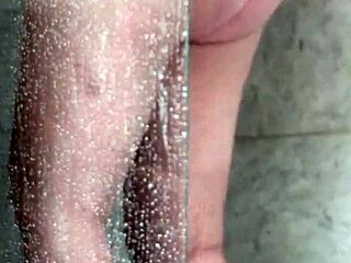 Wife caught fucking shower head again in bbw bathing fat masturbation orgasm scene