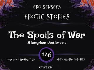 Experience the spoils of war in this erotic audio for women with orgasm and POV reality. Erotic fetish masturbation session unfolds.