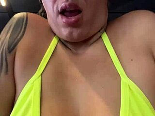 Wow! Tanned Gym Workout In Thong Bikini!