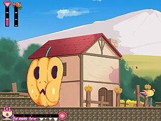 Kabopuri features Momo the pig in an impregnation stone anime game