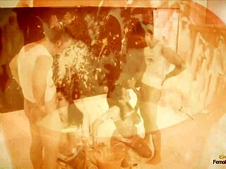 Horny brunettes suck cock and ride cowgirl for facial cumshots!