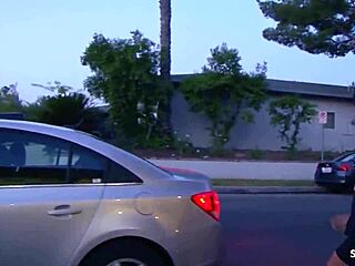 Ebony Bitch's First Ffm 3some With Saggy Tits.