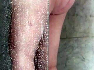 Wife caught fucking shower head again in bbw bathing fat masturbation orgasm scene