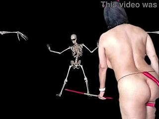 Preview Halloween Fucking Dance with Agarabas and Olpr Featuring Big Ass Gaping and Monster Cock Teasing