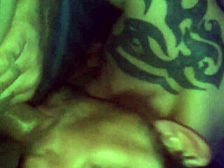 sucking shemale cock in deepthroat monster action