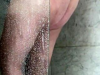 Wife caught fucking shower head again in bbw bathing fat masturbation orgasm scene