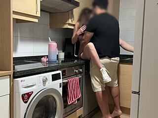 while i'm on the phone with my boyfriend, my stepdad eats my shaved pussy and fucks me hard until he creampies inside