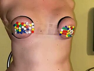 I feel the intense pain from tits bdsm with tight bondage and slaps.