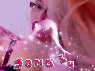 Blonde Russian Goddess with Glasses in Fetish Mistress Role Does What She Wants