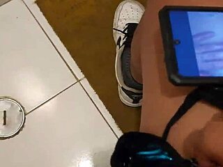 Amateur Latina Milf Mommy Finds Friend's Son Masturbating With Her Thong In Bathroom. She Sucks Him Off Until He Cums In Her Mouth Part 1.