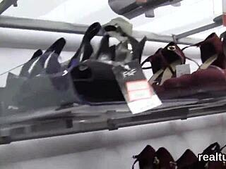 Glamorous Czech Teen Gets Tempted in Mall Stripped and Drilled in POV