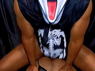 Halloween party led to bringing home the monster with the biggest cock