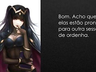 Sess�o de ordenha no laborat�rio da tharja com joi femdom cei em anime hentai pt-br