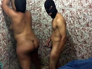 Whoa, doing a massage on this pregnant woman during her bath, almost ended up in her big ass and wet pussy action!