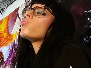 bold asmr kissing session with hungarian teen