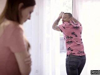 Home alone teen 18+ analed by perv neighbour with blowjob deepthroat