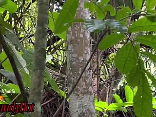 Big tits wife gives pussy in public park creampie fuck with friend while husband watches. Outdoor squirting orgasm follows intense fisting and licking.