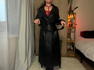 Who knew a sexy amateur in black high boots would strip red lingerie to tease with butt plug and fake cock in her ass?