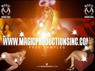 Home alone and pounding that ebony strapon in wild lesbian action!