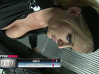 once again the battle bang ring welcomes sophie dee for milf anal gaping in doggystyle group fucking with fishnets and heels